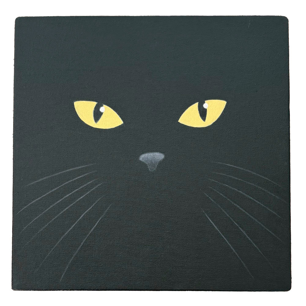 “Feline Gazes” Wall Art Set – Abstract Triptych