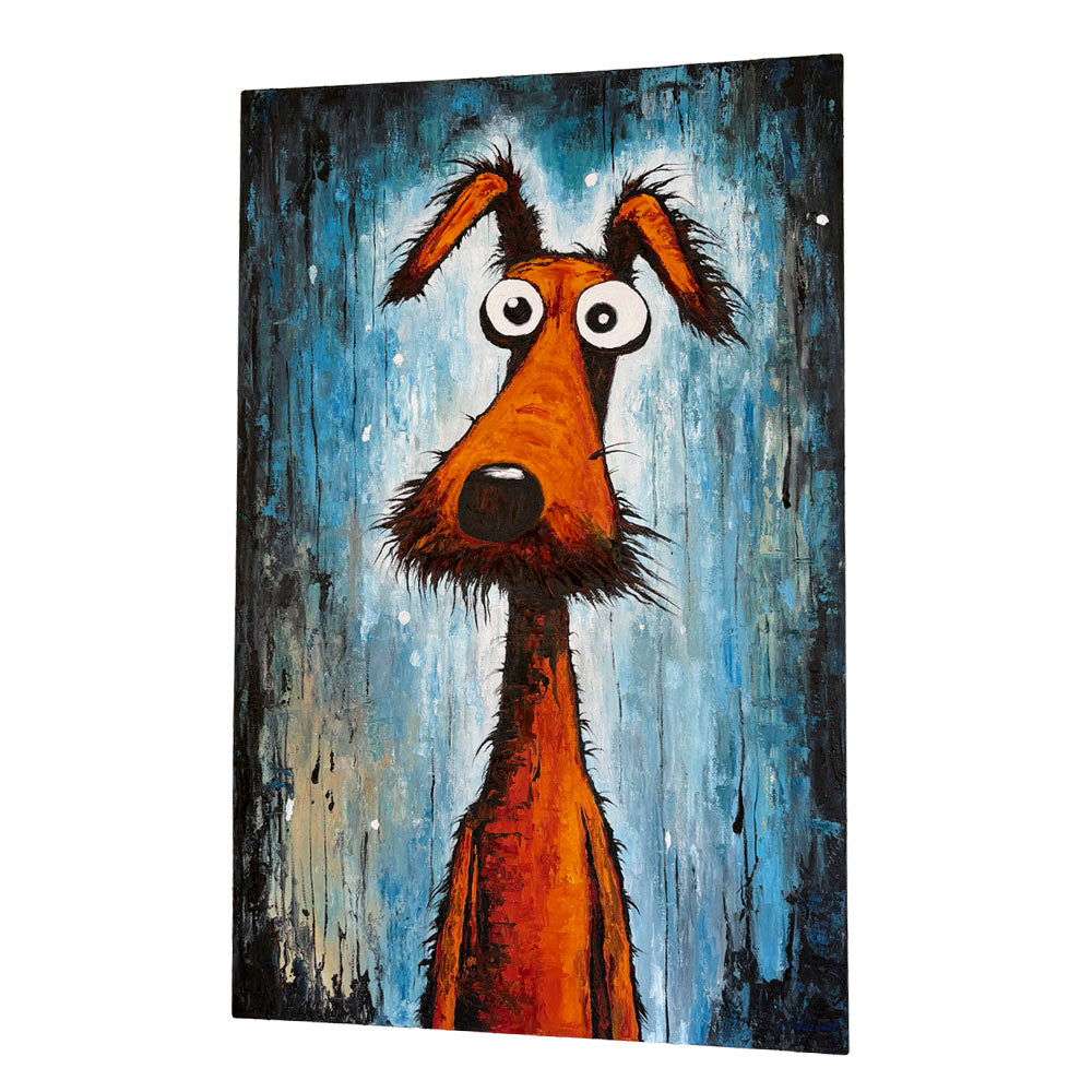 Cuadro Perro Expresionista – Mirada Inocente