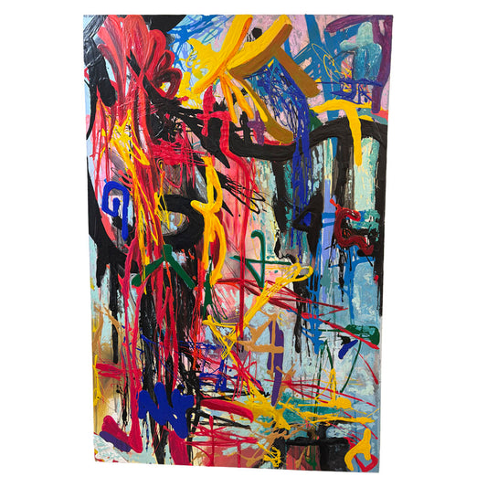 Cuadro Abstracto Contemporáneo – Caos Cromático