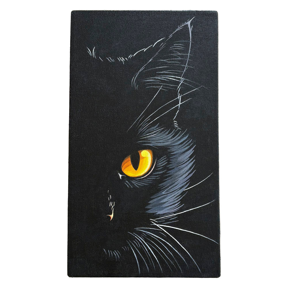 “Feline Gazes” Wall Art Set – Abstract Triptych